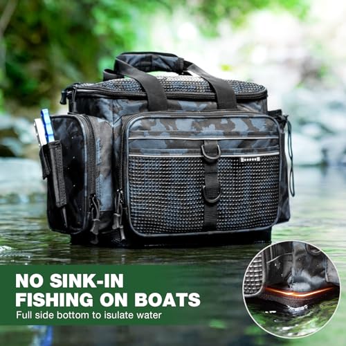 Ghosthorn Fishing Tackle Box, Waterproof 3600 and 3700 Tackle Trays, Plastic Tackle Box Organizer with Removable Dividers Storage Lure Box for Lures 1 and 4 Pack (Fishing Tackle Bags)