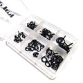 60PCS Fishing Rod Guides Repair Kit K-Series Single Foot Running Guides KT Black