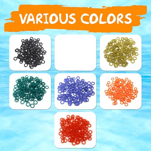 Reaction Tackle Wacky Rig Tool and O-Rings for Soft Plastic Worms, Bass Fishing Wacky Rig and Neko Rig Stick Bait Setup for Largemouth and Smallmouth - color: 125 Black O-rings (variety of sizes)