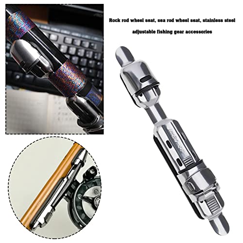 Create Idea 6-Piece Fishing Rod Reel Holder - Stainless Steel Reel Seat Clip - Durable Deck Fishing Accessory