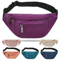 AIKENDO Crossbody Fanny Pack for Women Fashionable,Fashion Waist Bag Purse | Belt Bag for Travel Walking Running Hiking Cycling, Adjustable Lightweight Hip Pack, Easy Carry Any Phone,Wallet(Purple) - color: Purple