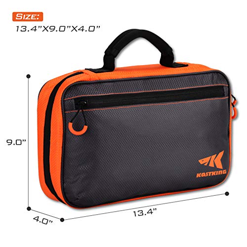 KastKing Signature Lure Bag Utility Binder Tackle Bag - Fishing Gear, Self-Healing Zippers & Padded Handle Design