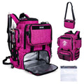 Goture Fishing Backpack, 58L 900D Water-Resistant Insulated Tackle Backpack with Cooler, Rod Holders, 8 Lure Pockets, Detachable Crossbody Bag, Gear Storage Large Fishing Bag for Camping Hiking - color: Bling Pink