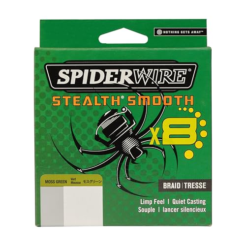 SpiderWire Stealth Braid Fishing Line - color: Moss Green - Stealth Smooth, size: 200yd, style: 8lb Break Strength
