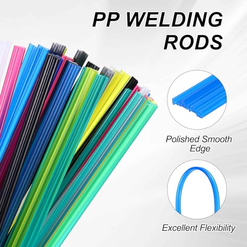 MECCANIXITY 10pcs Plastic Welding Rods, 8 Inch PP Welding Repair Strips Welder Rods with Reinforcing Mesh for Car Bumpers, Kayak Repair, Plastic Welder, Blue - color: Blue, size: 20cm