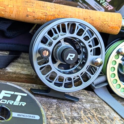 RIFT Breach v2 Fly Fishing Reel, High Capacity Spool, Carbon Disc Drag, Full CNC-Machined Anodized Aluminum Fly Reel, 5/6 Weight, Black, Grey - color: v2 Black/Grey - Without Line