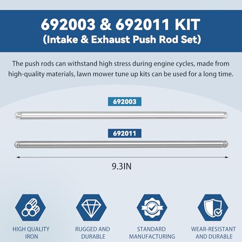 Eudaimonia 692003 & 692011 Intake & Exhaust Push Rod KIT for Briggs & Stratton Lawn Mower