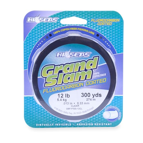 HI-SEAS Grand Slam Fluorocarbon Coated Fishing Line - color: Clear, size: 12 lb / Filler Spool