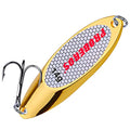 PROBEROS Fishing Spoons Lures Bass Baits Jigging Bait Tackle with Treble Hooks Hard Metal Spoon Fishing Lure Weight Pick 10 Pcs/Pack Silver Gold - color: 10PCS Gold, size: 14G-0.5OZ