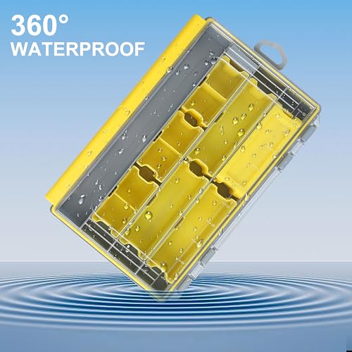 OROOTL Waterproof Fishing Tackle Box Organizer Versatile Storage Organizer Box with Adjustable Dividers Transparent Tackle Boxes Saltwater Freshwater Fly Fishing Accessories Gift for Men, XC-50 - style: XC-50 (10.83"x7.19"x1.75")-1pcs