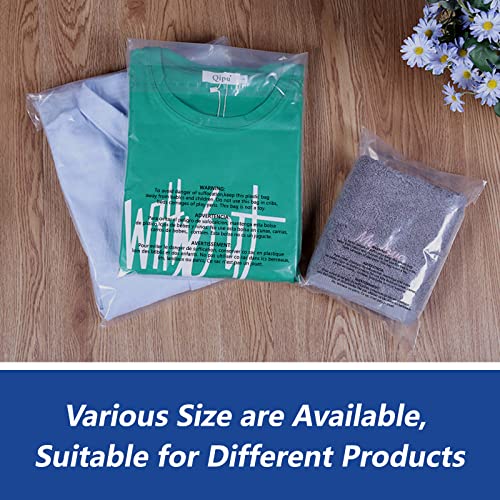 iMailer - 500 Count - 9" x 12" Clear Plastic Poly Bags with Suffocation Warning Self Seal for A4, Documents, Clothing, Shipping, Packaging - Resealable Adhesive, Not Strong - size: 9" x 12", style: Resealable Glue