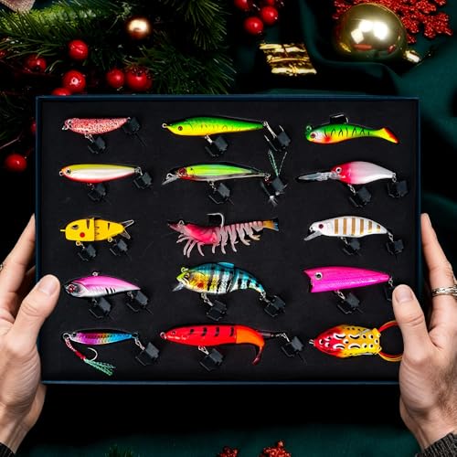 Fishing Lures Kit for Bass, 15PCS Swimbaits Crankbaits Fishing Tackle Set | Bass Fishing Lure Kit, Multi Jointed Swimbaits and Soft Baits for Trout Pike Freshwater Fishing - style: Hard /Soft Bait 3