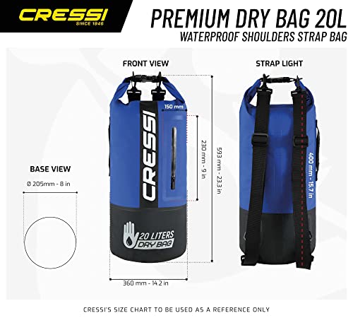 CRESSI Premium Dry Bag - color: Black/Grey