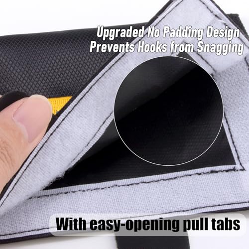 Dr.Fish 3 Pack Fishing Lure Wraps Lure Hook Cover Shield for Fishing Rod Thick Soft Padded Pierce Resistant Hard Baits Minnow Crankbait Popper Spinnerbait - color: M: 5.6*4"-3 Pack(Upgraded No Padding)