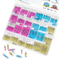 TICONN 160Pcs Heat Shrink Wire Connectors, Waterproof Automotive Marine Electrical Terminals Kit, Crimp Connector Assortment, Ring Fork Spade Butt Splices - style: 160PCS Combo
