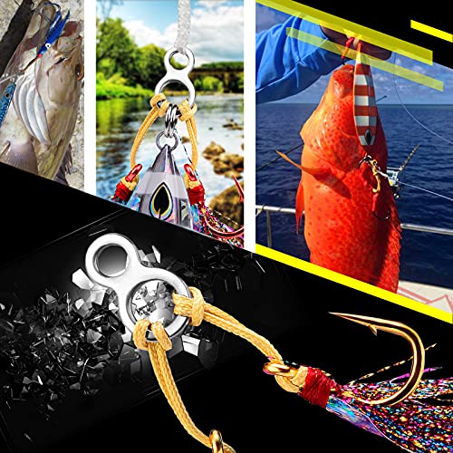 AMYSPORTS Lure Connector Solid Rings Fishing Stainless Steel Jigging Ring Kit High Strength Jigging Ring Fishing Saltwater Freshwater - size: SizeL (400lb) 25 pcs