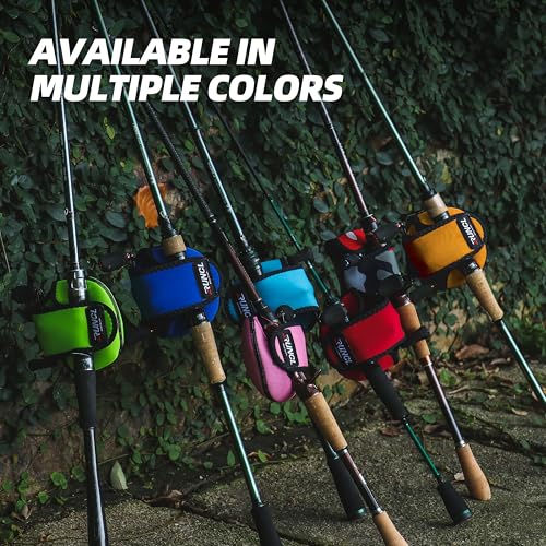 RUNCL Baitcasting Reel Bag – Protective Storage Pouch for Baitcasting Reels & Spinning Reels, Lightweight & Durable, Ideal for Freshwater & Saltwater Fishing Trips (orange& Black) - color: B-orange& Black
