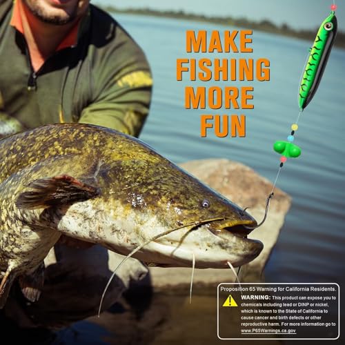 Dovesun Catfish Float Rigs with Catfish Rattles Rattling Catfish Tackle for Bank Fishing Santee Rig 6PCS - color: C-Catfish Float Rig with 6/0 Hook * 6PCS