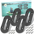 Huntury Kayak Track, Kayak Low Profile Track, Kayak Rail, Kayak Accessories Mount Track, Kayak Gear Track for Fishing Rod Holder, Fish Fider, Cup Holder, Anchor Cleats - style: 4pcs 4“ Length