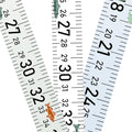 Fishing Ruler for Boat 58" Self-Adhesive Fish Measuring Decals (3 Pack) Waterproof Self Adhesive Measuring Ruler Tape (Mix Colors+)