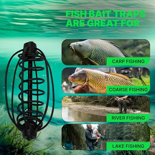 10pcs Spring Fishing Feeder Carp Сrucian Bream Tackle Cage - color: Black, size: 25g