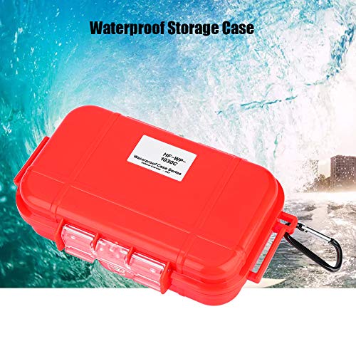 Joyzan Dry Storage Case, Outdoor Survival Shockproof Box Airtight | Carry Floating Hard Shell Wet Container Travel Sealed Organizer Marine Tool Carrying Protecting Boating Camping Fishing - color: Red
