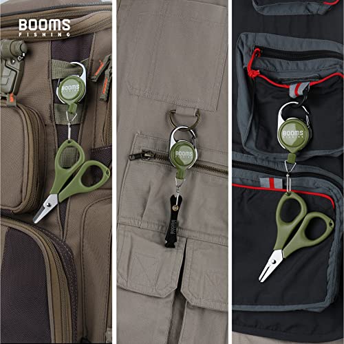 Booms Fishing RG1 Fly Fishing Zinger Retractor 3 pcs - color: Green