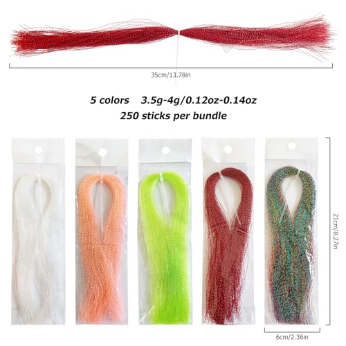 58pcs Fly Tying Materials Set | Complete Clouser Minnow Flies Fly Tying Kit with Hooks,Dumbbell Eyes and Flash Line to Tie Own Bass,Trout