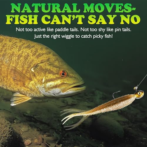 LUCKYFISHING Soft Plastic Baits 20PCS/30PCS/40PCS Forked Tail Fishing Soft Bait for Bass Walleye Trout Crappie Lures 3in/3.5in/4in - color: Brown Magic, size: 3in-40pcs