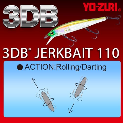 YO-Zuri 3DB Jerkbait 110 (SP) 110mm Bath Lure Color: Pearl Purple Trout