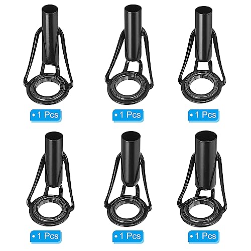 PATIKIL Fishing Rod Tip Repair Kit Stainless Steel Pole Ring Guide Replacement for Saltwater Freshwater Fishing - color: Black, size: 4.2-5.5mm