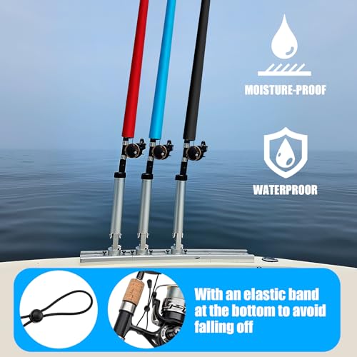 Neoprene Fishing Rod Sleeve Rod Socks Puncture Resistant Fishing Rods Cover for Storage and Transportation Protective Case for Casting Trolling Spinning Rods - color: Mix Colors