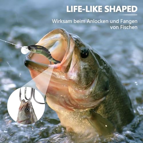 Fishing Lures for Freshwater and Saltwater，Lifelike Swimbait Lures for Bass Trout Pike，Amazing Fishing Gifts for Fishman - size: B1-4.1''0.035lb
