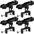 PLUSINNO Fishing Boat Rods Holder Large Clamp Opening 360 Degree Adjustable Fishing Rod Racks Folding Holder - color: RH30 MAX OPENING 4.75 inch 4Pack