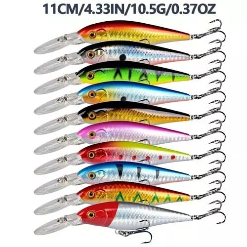 56pcs/Set Lot Mixed Bionic Fishing Lures Minnow Hard Artificial Bait Crankbait