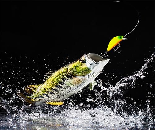 Bass Fishing Lure Lures Kit-Jerkbaits for Shallow Diving Crankbait 45-Degree Bill 3D Eyes,Loud Rattle Saltwater Catfish Trout Lure Artificial Crankbait - color: 5pcs minnow lures with bill