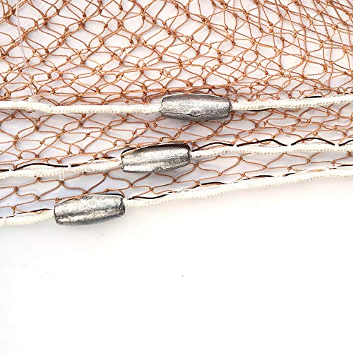 Drasry Fishing Cast Net Lead Sinker 26g/092oz Throw Net Sinkers Weights Kit for Casting Net Environmental Protection Sinker (Lead Sinker)