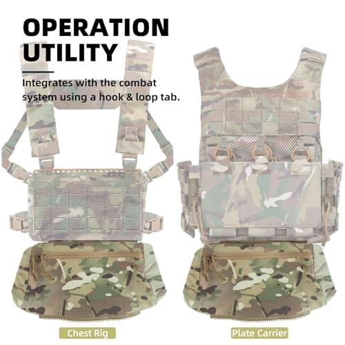 2 in 1 Handwarmer & Tactical Drop Pouch/Waist Bag. Plate Carrier Vest Chest Rig Hook Loop Dangler or 26-52 in Buckle Strap EDC Fanny Pack, Muff for Winter Outdoor/Camping/Hunting/Football/Fishing - color: BLK