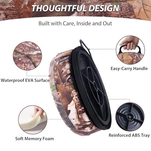5 Gallon Bucket Seat with 3" Thick Seat Foam Cushion, 360°Swivel Bucket Lid Seat, Waterproof & Silent Bucket Seats for Dove Duck Hunting, Ice Fishing, Baseball, Camping - color: Maple Leaf