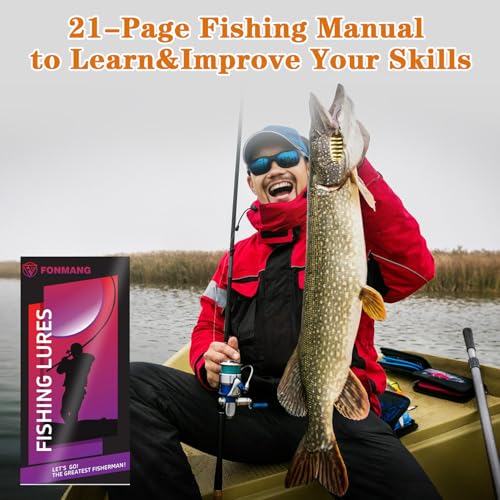 FONMANG 322-Piece Fishing Lures Kit - Buzz Bait/Spinner Baits/Jig/Frog, Fishing Tackle Box with Tackle Included, Soft Bait/Hooks/Weights, Fishing Gear Lure Kit Gift for Men Freshwater Bass Trout - color: B-153pcs Freshwater Fishing Kit