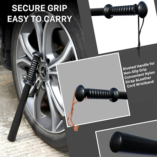 MALTERZER Rubber Tire Checker for Truckers Tool for Checking Tire Pressure, Wheel & Tire Accessories & Parts, Tire Repair Tools Fish Bat Self Defense - color: Black
