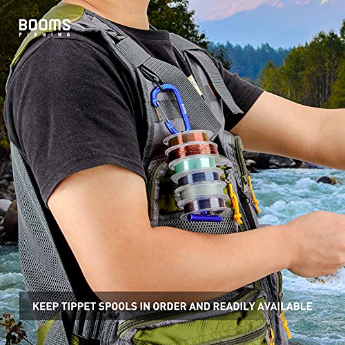 Booms Fishing SH1 Fly Fishing Tippet Spool Holder 2 Pack - color: Blue, 2pcs