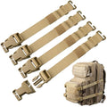 Molle Tactical Backpack Straps 24" Adjustable, Rush Tier System Molle Accessories for Military Assault Backpack Army Rucksack Attachment Nylon Compression Tie Down Strap for Tripod Gear, Sleeping Bag - color: Khaki 4Packs, style: Style A