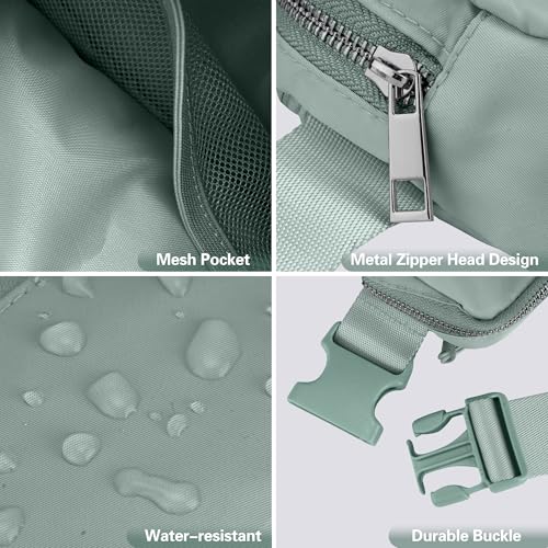 JSJ Mini Fanny Pack for Women & Men,Valentines Day Gifts for Girls Teens Kids Daughter Sister Her,Trendy Stuff Crossbody Bags Cute Everywhere Belt Bags. (Sage Gray) - color: Sage Gray