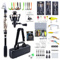 GOTURE Telescopic Fishing Rod and Reel Combos, Carbon Fiber Travel Fishing Pole, 9+1 BB Spinning Reel, Saltwater Freshwater Fishing Gear Kit with Braided Line, Lures, Carrier Bag for Bass Trout - color: 1 Rod & 1 Reel Spinning Fishing Combo - PC Fishing T