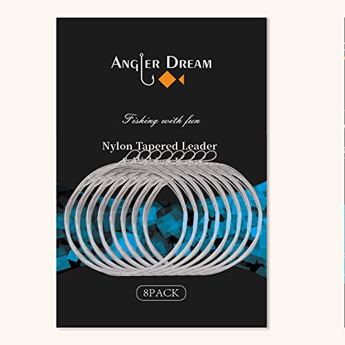 8 Pack Welded Tapered Leader Fly Fishing Leader with Loop 9ft 0/1/2/3/4/5/6/7X Nylon Fly Leader … - color: Welded Loop Fly Leader, size: 5x
