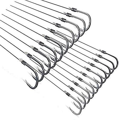 Joyiii Small Fishing Hooks with Mono Line,Super Strong Sharp Fishing Hook on Nylon Fishing Line Fishing Accessories for Baits - size: 5#(1.1lb-3.3lb)