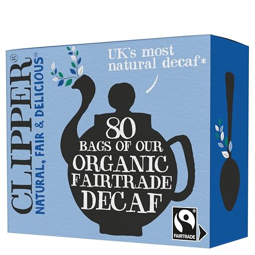 Clipper Organic Decaf Black Tea, Plant-Based, 80 Unbleached Tea Bags - size: 80 Count (Pack of 1)