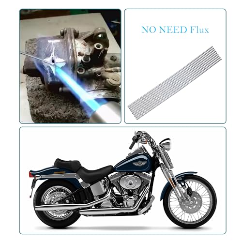 Aluminum Brazing Rod 1/16 For Propane Torch, Flux Core Aluminum Brazing Rods NO NEED Flux, Aluminum Repair Simple Solution 20 rods (13" Length) - color: Aluminum 20 Rods, size: 1/16“ Brazing