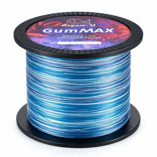 GumMAX 545/1093/1640yds 5-100LB 8X Braided Fishing Line Abrasion Resistant Superline Zero Stretch & Smaller Diameter Confuse & Never Fade in Saltwater and Freshwater - color: Navy Blue, size: 545 Yards / 12 LB